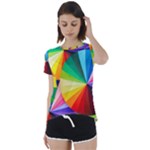 bring colors to your day Short Sleeve Open Back T-Shirt