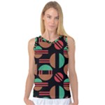 Abstract Geometric Pattern Women s Basketball Tank Top