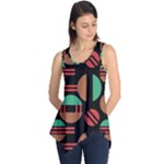 Abstract Geometric Pattern Sleeveless Tunic