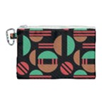 Abstract Geometric Pattern Canvas Cosmetic Bag (Large)