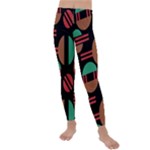 Abstract Geometric Pattern Kids  Lightweight Velour Leggings