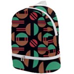Abstract Geometric Pattern Zip Bottom Backpack