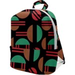 Abstract Geometric Pattern Zip Up Backpack
