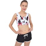 Cat Little Ball Animal V-Back Sports Bra