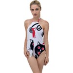 Cat Little Ball Animal Go with the Flow One Piece Swimsuit