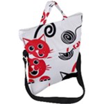 Cat Little Ball Animal Fold Over Handle Tote Bag