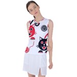 Cat Little Ball Animal Women s Sleeveless Sports Top