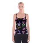 Abstract Pattern Flora Flower Spaghetti Strap Top