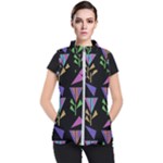 Abstract Pattern Flora Flower Women s Puffer Vest