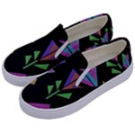 Abstract Pattern Flora Flower Kids  Canvas Slip Ons