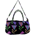 Abstract Pattern Flora Flower Removable Strap Handbag