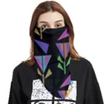 Abstract Pattern Flora Flower Face Covering Bandana (Triangle)