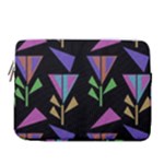 Abstract Pattern Flora Flower 15  Vertical Laptop Sleeve Case With Pocket