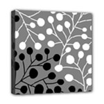 Abstract Nature Black White Mini Canvas 8  x 8  (Stretched)