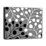 Abstract Nature Black White Deluxe Canvas 20  x 16  (Stretched)