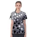 Abstract Nature Black White Women s Sport Mesh T-Shirt