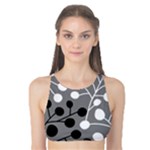 Abstract Nature Black White Tank Bikini Top