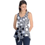 Abstract Nature Black White Sleeveless Tunic