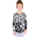 Abstract Nature Black White Kids  Long Sleeve T-Shirt