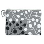 Abstract Nature Black White Canvas Cosmetic Bag (XL)