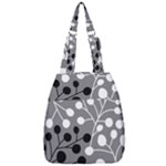 Abstract Nature Black White Center Zip Backpack