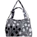 Abstract Nature Black White Double Compartment Shoulder Bag