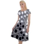 Abstract Nature Black White Classic Short Sleeve Dress