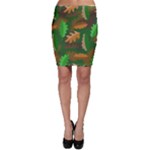 Leaves Foliage Pattern Oak Autumn Bodycon Skirt