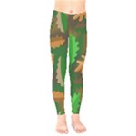 Leaves Foliage Pattern Oak Autumn Kids  Leggings