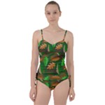 Leaves Foliage Pattern Oak Autumn Sweetheart Tankini Set