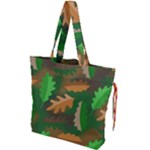 Leaves Foliage Pattern Oak Autumn Drawstring Tote Bag