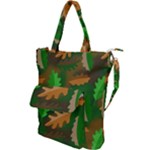 Leaves Foliage Pattern Oak Autumn Shoulder Tote Bag