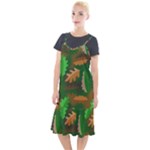 Leaves Foliage Pattern Oak Autumn Camis Fishtail Dress