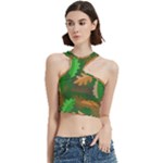 Leaves Foliage Pattern Oak Autumn Cut Out Top