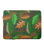 Leaves Foliage Pattern Oak Autumn 16  Vertical Laptop Sleeve Case With Pocket