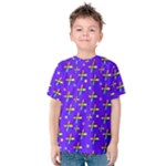 Abstract Background Cross Hashtag Kids  Cotton T-Shirt
