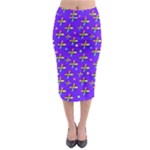 Abstract Background Cross Hashtag Midi Pencil Skirt