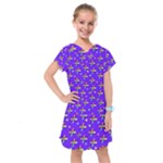 Abstract Background Cross Hashtag Kids  Drop Waist Dress