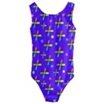 Abstract Background Cross Hashtag Kids  Cut-Out Back One Piece Swimsuit