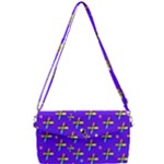 Abstract Background Cross Hashtag Removable Strap Clutch Bag