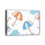 Rain Umbrella Pattern Water Mini Canvas 7  x 5  (Stretched)
