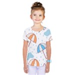 Rain Umbrella Pattern Water Kids  One Piece T-Shirt