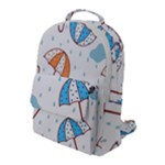 Rain Umbrella Pattern Water Flap Pocket Backpack (Large)