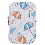 Rain Umbrella Pattern Water Belt Pouch Bag (Large)