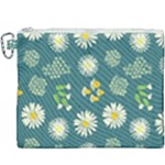 Drawing Flowers Meadow White Canvas Cosmetic Bag (XXXL)