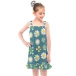 Drawing Flowers Meadow White Kids  Overall Dress