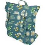 Drawing Flowers Meadow White Buckle Up Backpack