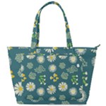 Drawing Flowers Meadow White Back Pocket Shoulder Bag 