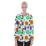 Bloom Plant Flowering Pattern Womens Long Sleeve Shirt