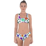 Bloom Plant Flowering Pattern Criss Cross Bikini Set